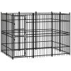 Outdoor Dog Kennel Steel 59.5 ft²