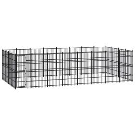 Outdoor Dog Kennel Steel 317.4 ft²