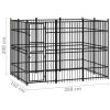 Outdoor Dog Kennel Steel 59.5 ft²