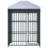 Outdoor Dog Kennel with Roof 59.1"x59.1"x82.7"