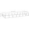 Dog Kennel Silver 266.0 ft² Steel