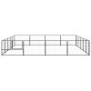 Dog Kennel Black 215.3 ft² Steel