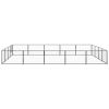 Dog Kennel Black 215.3 ft² Steel