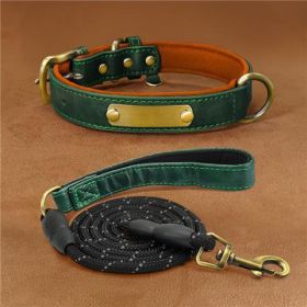 Dog Collar Engraved With Lettering To Prevent Loss Of Neck Collar (Option: Green suit-XS)