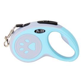 Hand Holding Rope One-click Brake For Walking The Dog Retractable Leash Hand Holding Rope (Option: Blue 5 M)