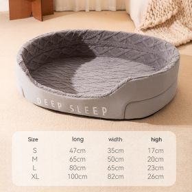 Warm Thick Sponge Cat Nest Small Removable And Washable (Option: XL-Gray Thick Sole Velvet)