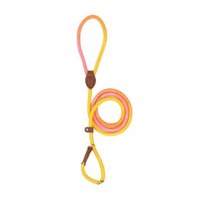 Colorful Durable Bold Nylon Pet Hand Holding Rope (Option: Yellow And Pink Orange-S)