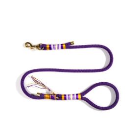 Dog Hand Holding Rope Anti Breaking Loose Collar (Option: Sling Orange Purple-Small Size)