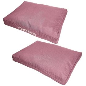 Touchdog 'Hushky' Water-Resistant Premium Rectangular Raised Dog Mat (Color: pink)