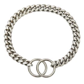 Pet Supplies Stainless Steel Drag Chain Double Ring (Option: Steel-55cm)