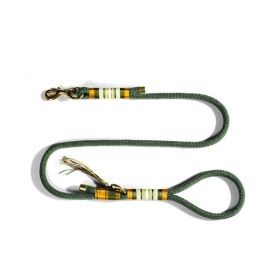 Dog Hand Holding Rope Anti Breaking Loose Collar (Option: Sling Olive Green-Large)